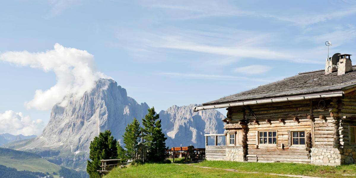 Aussicht auf den Langkofel Langkofel Puez Geisler Gröden Südtirol